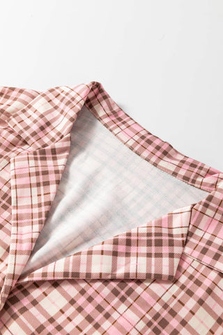 Plaid Long Sleeve Top & Pants Pajama Set