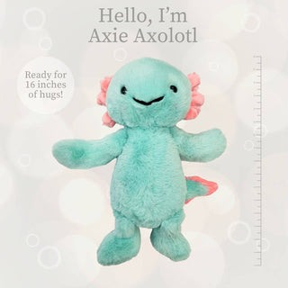 World's Softest Lushee 16 inch - Aqua Axolotl Plush Toy