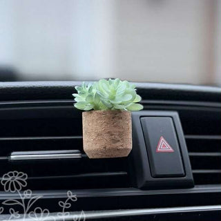 Short Succulent Vent Clip Car Air Freshener (Reusable)