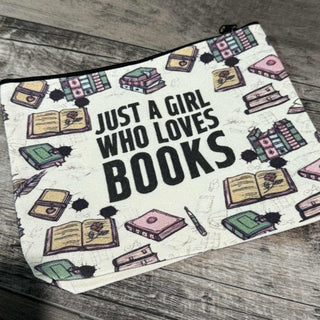 Just A Girl Who Loves Books Canvas Pouch