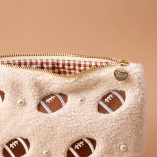 Teddy Pouch-Football & Pearls