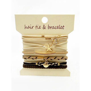 Boho Inspired BEACH Theme Hair Tie Bracelets