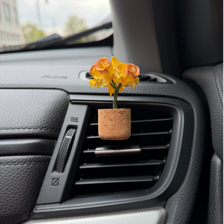 Whimsical Daffodil Vent Clip Car Air Freshener Reusable