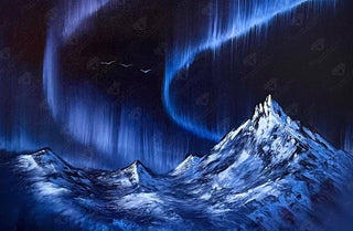 Diamond Art Blue Aurora Mountains