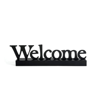 "Welcome" Magnetic Word w/ Wood Base, Home Decor
