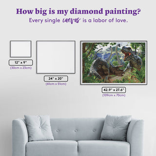 Diamond Art Dinosaur Battle