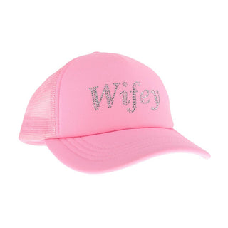 Wifey Rhinestone C.C Trucker Ball Cap TCB03