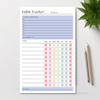 Weekly Habit Tracker: 50 Page Tear-Off Notepad