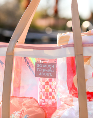 Iridescent Tote - So Much To Smile About (Pink)
