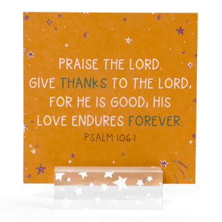 Verse for Gratitude – Bible Verse Card Set + Display Stand