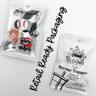 Straw Topper 3 pack - Baseball, Glove, Game Day Vibes