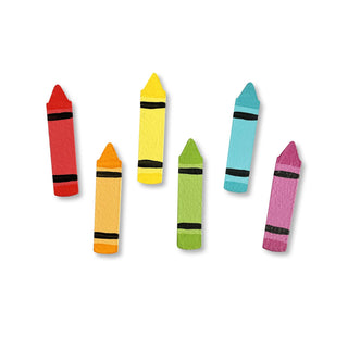 Rainbow Crayon Magnets S/6, Creative Decor