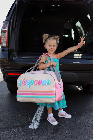 Duffle Bag - Sleepover (Cream Stripe)