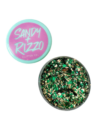 Green and Gold Glitter Gel