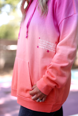 How Lucky Are We - Oversized Hoodie (Dip Dye Pink)