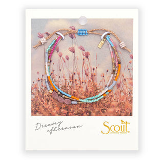 Mixed Media Bracelet - Love/Rhodochrosite/Gold