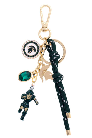 Michigan State Spartans Cluster Bag Charm in Green