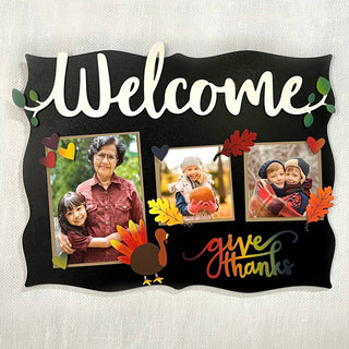 "Welcome" Magnetic Word w/ Greenery, Front Door Decor