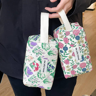 Floral Wristlet Cosmetic Bag