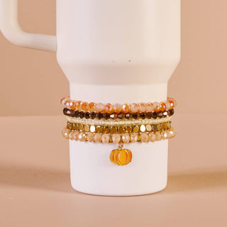 Tumbler Bracelet Stack-Autumn Glow