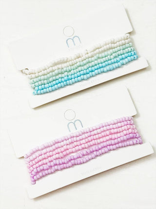 Soft Tone Stacked Seed Bead Bracelet