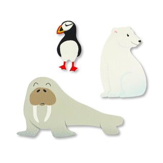 Winter Animal Magnets S/3, Cute Arctic Decor