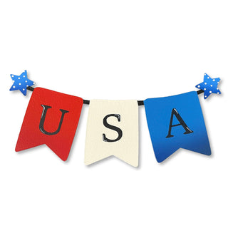 Patriotic "USA" Banner Mini Art Pop Magnet (8"w)