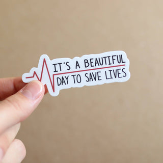 Save Lives Waterproof Sticker - Doctor Gift Idea