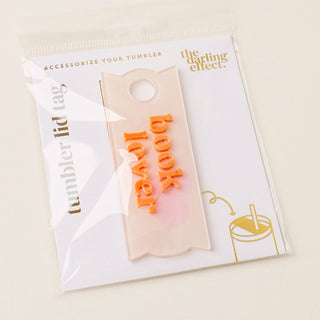 Tumbler Lid Tag-Book Lover
