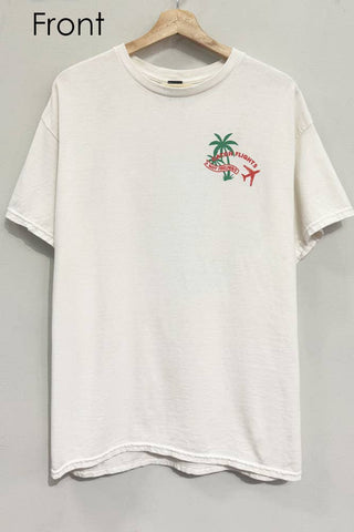 Catch Flights not Feelings Front + Back Cream T-Shirt