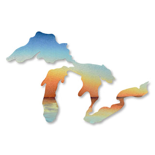 Great Lakes Beach Sunset Magnet, Michigan Gifts