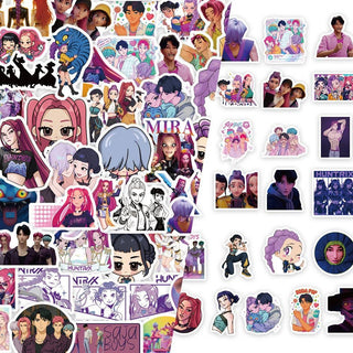 75Pcs KPop Demon Hunters Waterproof Sticker