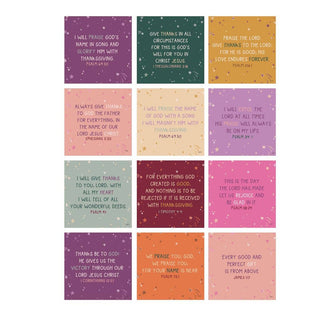 Verse for Gratitude – Bible Verse Card Set + Display Stand