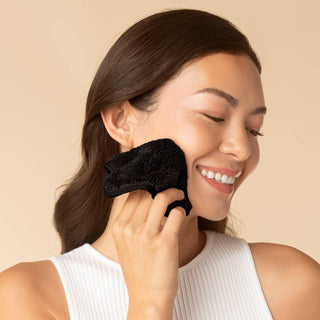 Microfiber Face Towels 3pc Set - Black