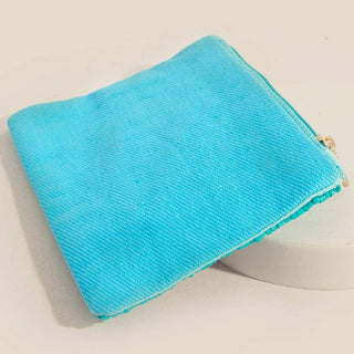 Out Of Here Airplane Seed Beaded Coin Purse