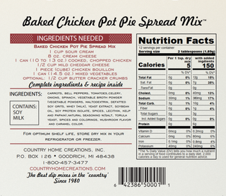 Artisan Kitchen Baked Chicken Pot Pie Spread Mix