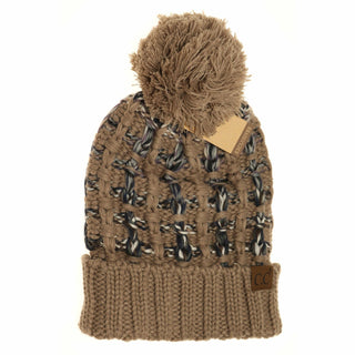 C.C Ombre Double Slipstitch Pom Beanie