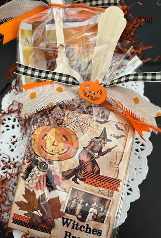 Halloween Witches Brew Apple Cider with Wood Spoon