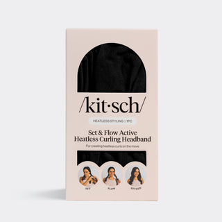 Set & Flow Heatless Curling Headband - Black
