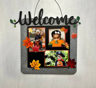 "Welcome" Magnetic Word w/ Greenery, Front Door Decor