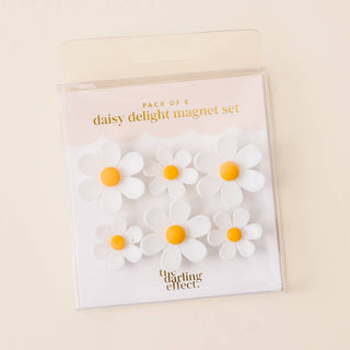 Daisy Delight Magnet Set–White
