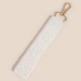 Apple Teacher Beaded Keychain