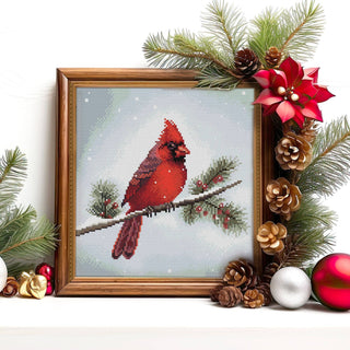 Diamond Art Winter Cardinal
