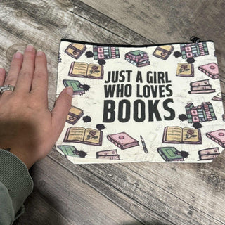 Just A Girl Who Loves Books Canvas Pouch