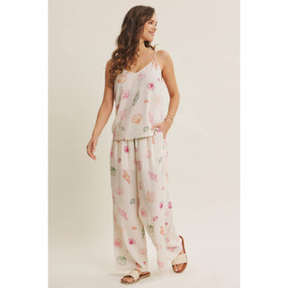 CAREFREE SPIRIT OF SUMMER SEASHELL WIDE-LEG PANTS