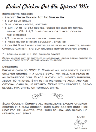 Artisan Kitchen Baked Chicken Pot Pie Spread Mix