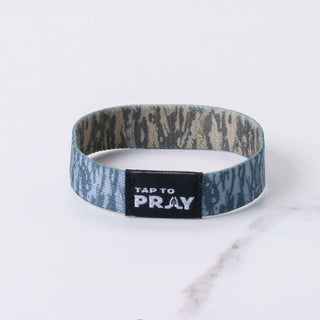 Tap To Pray™ Wristbands - Tree Bark Camo Brown & Grey