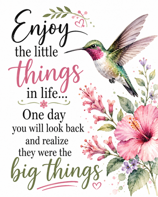 Little Things Humming Bird Kitchen Towel | Bird Lover Gift