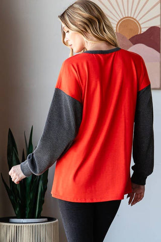 RIBBED HALLOWEEN RHINESTONE TOP