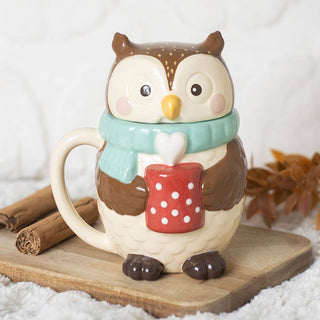 Oliver Owl Lidded Autumn Mug